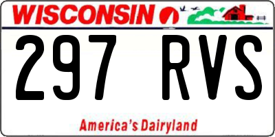WI license plate 297RVS