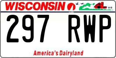WI license plate 297RWP