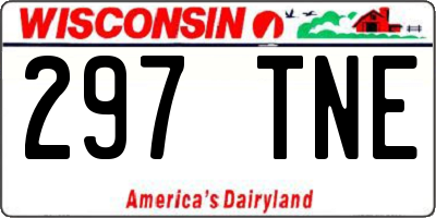 WI license plate 297TNE
