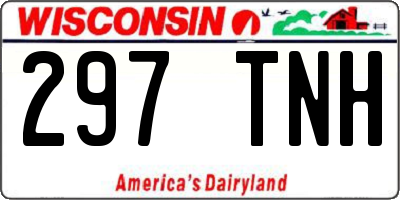 WI license plate 297TNH