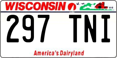WI license plate 297TNI