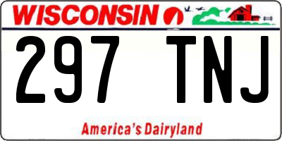 WI license plate 297TNJ