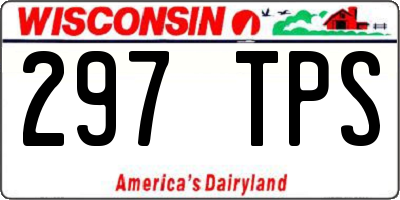 WI license plate 297TPS