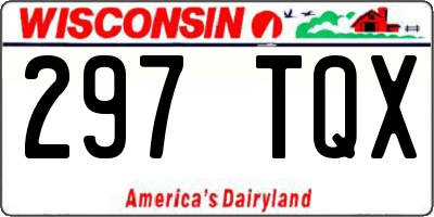 WI license plate 297TQX