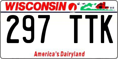 WI license plate 297TTK