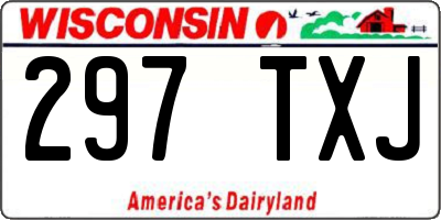 WI license plate 297TXJ