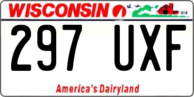 WI license plate 297UXF