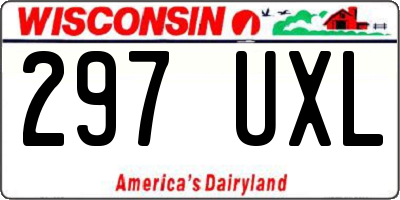 WI license plate 297UXL