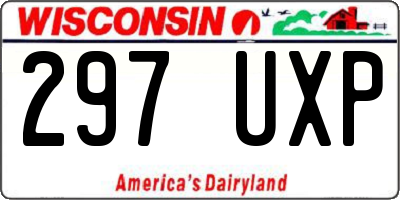 WI license plate 297UXP