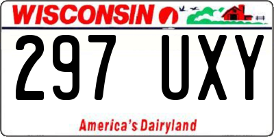 WI license plate 297UXY