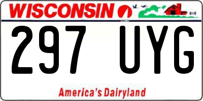 WI license plate 297UYG