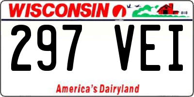WI license plate 297VEI