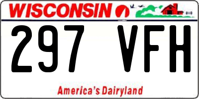 WI license plate 297VFH