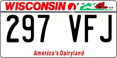 WI license plate 297VFJ