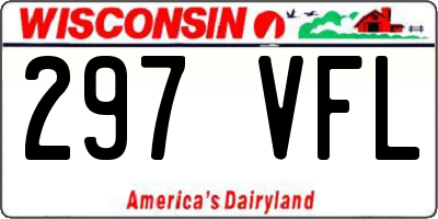 WI license plate 297VFL