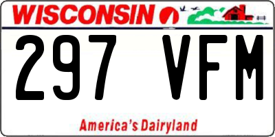 WI license plate 297VFM