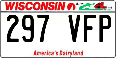 WI license plate 297VFP