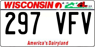 WI license plate 297VFV