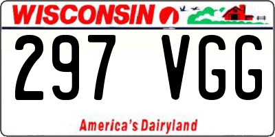 WI license plate 297VGG