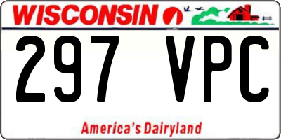 WI license plate 297VPC