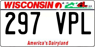 WI license plate 297VPL