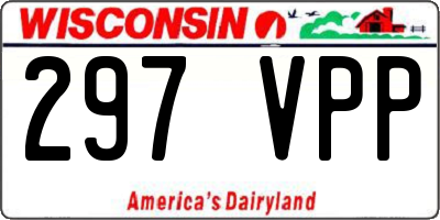 WI license plate 297VPP
