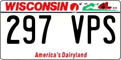 WI license plate 297VPS
