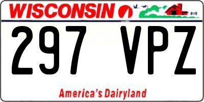 WI license plate 297VPZ