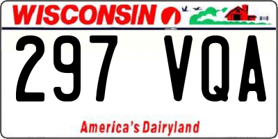 WI license plate 297VQA