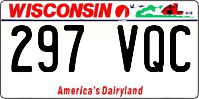 WI license plate 297VQC