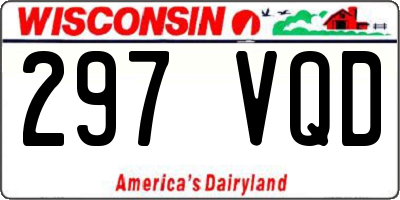 WI license plate 297VQD