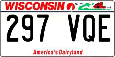 WI license plate 297VQE