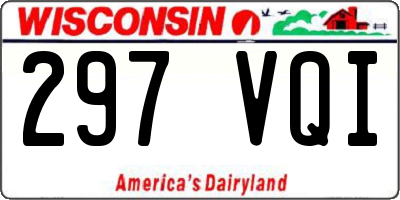 WI license plate 297VQI