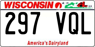 WI license plate 297VQL