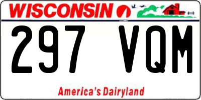 WI license plate 297VQM