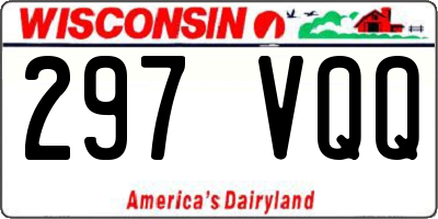 WI license plate 297VQQ