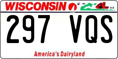 WI license plate 297VQS