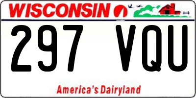 WI license plate 297VQU