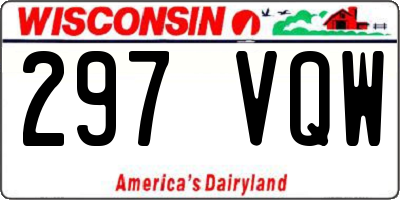WI license plate 297VQW