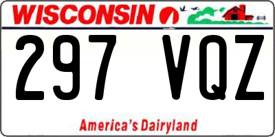WI license plate 297VQZ