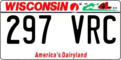WI license plate 297VRC