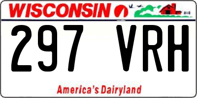 WI license plate 297VRH