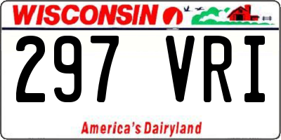 WI license plate 297VRI