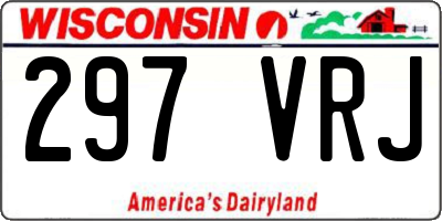 WI license plate 297VRJ