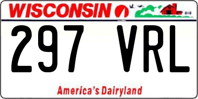 WI license plate 297VRL