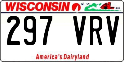 WI license plate 297VRV