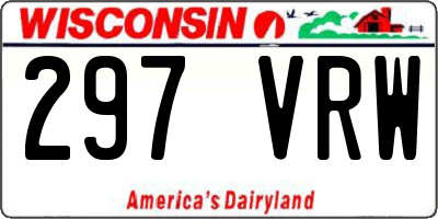 WI license plate 297VRW