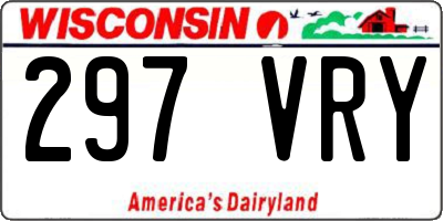 WI license plate 297VRY