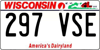 WI license plate 297VSE