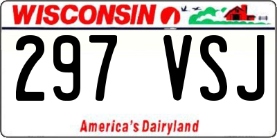WI license plate 297VSJ